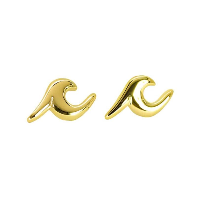 boulces oreilles vague en or Wave Earrings