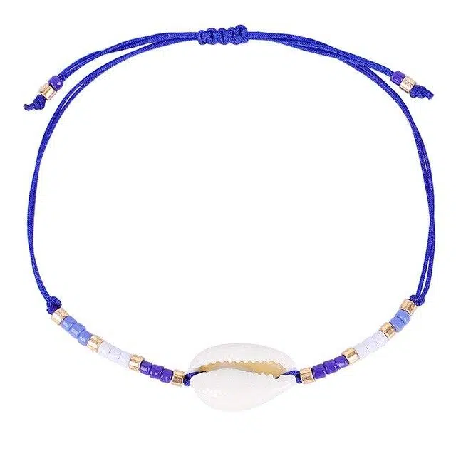 bracelet cheville coquillage fond sous marin 266237 Ankle Bracelet with Seashell Undersea Charm