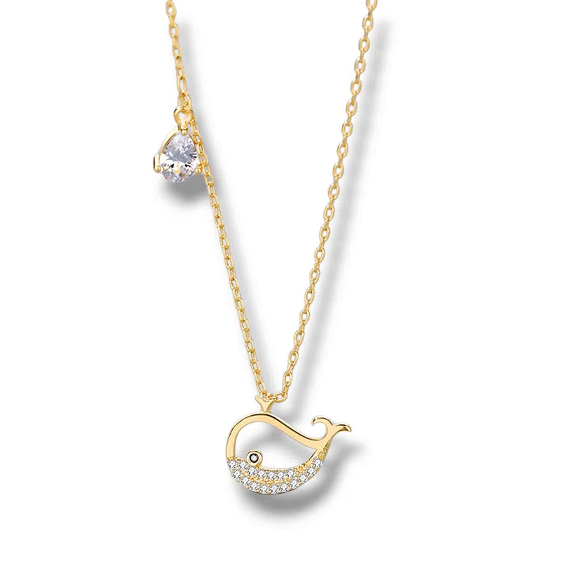 collier baleine Whale Necklace