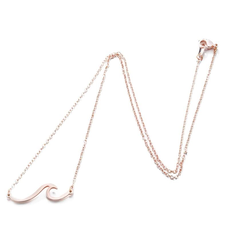 collier vague or rose 1 Wave Necklace