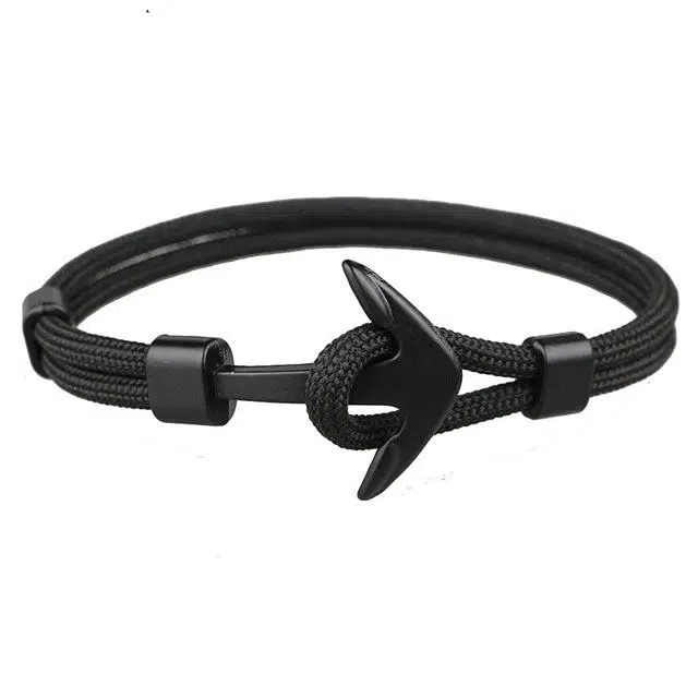 product image 1143125311 Black Anchor Bracelet