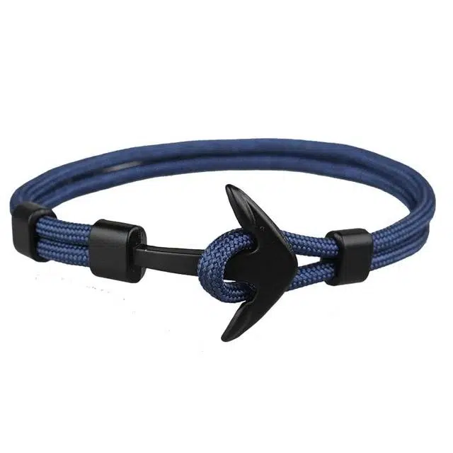 product image 1143125320 Black Anchor Bracelet